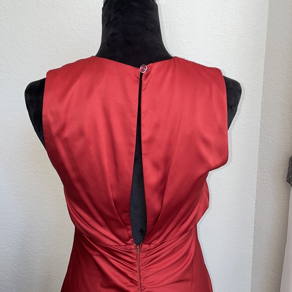 TOPSHOP, Rushed Button Satin Midi Dress - Picture 5 of 10